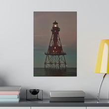 Load image into Gallery viewer, Light house lit up by the moon on Matte Canvas, Stretched, 0.75"