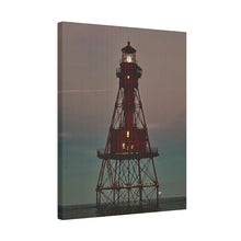 Load image into Gallery viewer, Light house lit up by the moon on Matte Canvas, Stretched, 0.75"