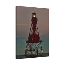 Load image into Gallery viewer, Light house lit up by the moon on Matte Canvas, Stretched, 0.75"