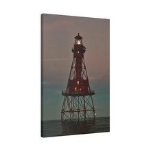 Load image into Gallery viewer, Light house lit up by the moon on Matte Canvas, Stretched, 0.75"