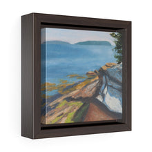 Load image into Gallery viewer, Maine Shore Square Framed Premium Gallery Wrap Canvas