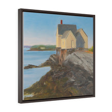Load image into Gallery viewer, Willard Beach Shacks 2 Square Framed Premium Gallery Wrap Canvas