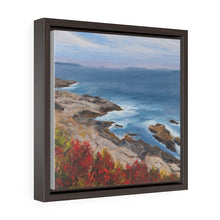 Load image into Gallery viewer, Lifting Fog Casco Bay - Square Framed Premium Gallery Wrap Canvas