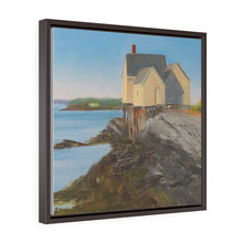 Load image into Gallery viewer, Willard Beach Shacks 2 Square Framed Premium Gallery Wrap Canvas