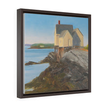 Load image into Gallery viewer, Willard Beach Shacks 2 Square Framed Premium Gallery Wrap Canvas