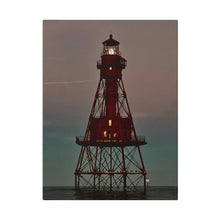 Load image into Gallery viewer, Light house lit up by the moon on Matte Canvas, Stretched, 0.75"