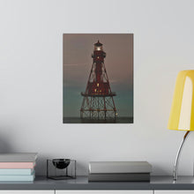 Load image into Gallery viewer, Light house lit up by the moon on Matte Canvas, Stretched, 0.75"