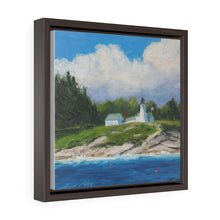 Load image into Gallery viewer, Burnt Island Light House - Square Framed Premium Gallery Wrap Canvas