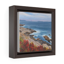 Load image into Gallery viewer, Lifting Fog Casco Bay - Square Framed Premium Gallery Wrap Canvas