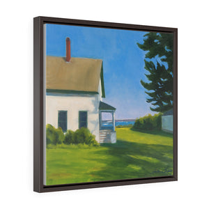 Hilltop House - Square Framed Premium Gallery Wrap Canvas