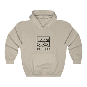 Willard Black Unisex Heavy Blend™ Hooded Sweatshirt