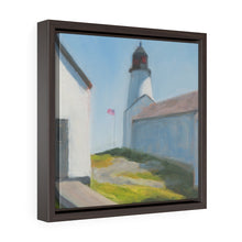 Load image into Gallery viewer, Maine lighthouse  Square Framed Premium Gallery Wrap Canvas
